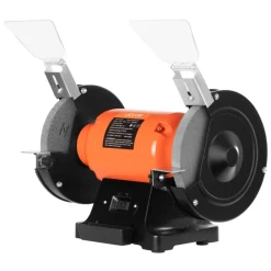 VEVOR Bench Grinder, 8-inch Single Speed Bench Grinder, 3450RPM High-Speed Table Grinders with 750W 6.2A Induction Motor, 36/60-Grit Grinding Wheel & Adjustable Eye Shield for Fast Sharpening Grinding
