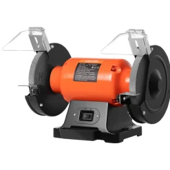 VEVOR Bench Grinder, 8-inch Single Speed Bench Grinder, 3450RPM High-Speed Table Grinders with 750W 6.2A Induction Motor, 36/60-Grit Grinding Wheel & Adjustable Eye Shield for Fast Sharpening Grinding
