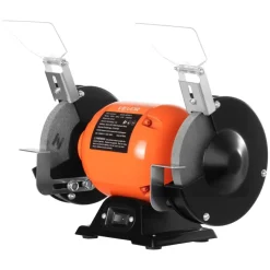 VEVOR Bench Grinder, 6-inch Single Speed Bench Grinder, 1750RPM Low-Speed Table Grinders with 250W 2A Induction Motor, 36/60-Grit Grinding Wheels & Adjustable Tool Rest for Precise Sharpening Grinding