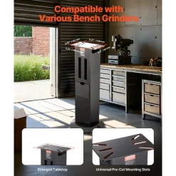 VEVOR Bench Grinder Stand, Heavy-Duty Bench Grinder and Vise Floor Pedestal with 11