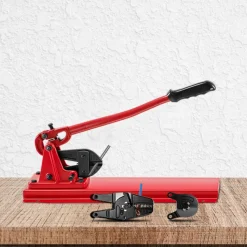 VEVOR Bench Swager Tool 24" Wire Rope Swaging Tool with Crimper Cable Bolt Cutter Head Bench Crimper 1/16"-3/16" Aluminum/Copper Sleeves Bench Cable Alloy Steel Crimper Swager for1/2" Wire Rope Fe