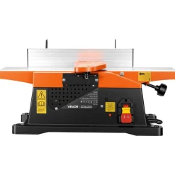 VEVOR Benchtop Jointer, 6 in, 2 HP 12000 RPM Bench Top Wood Jointer, with Straight Cutterhead, 2 HSS Blades, 6 x 23 in Cast Aluminum Table, Up to 1/8 in Depth, Adjustable Fence, for Woodworking DIY