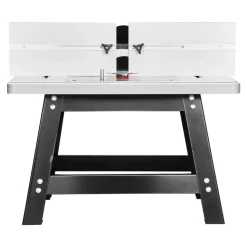 VEVOR Benchtop Router Table, 24 in x 15.7 in, Bench Top Routing Table with Adjustable Fence, MDF Top, Sturdy Metal Base, 2-1/2 in Dust Collection Port, Compatible with Routes & Various Drill Bits