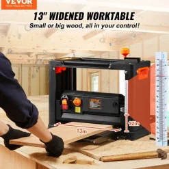 VEVOR Benchtop Thickness Planer, Dual Speed, 13