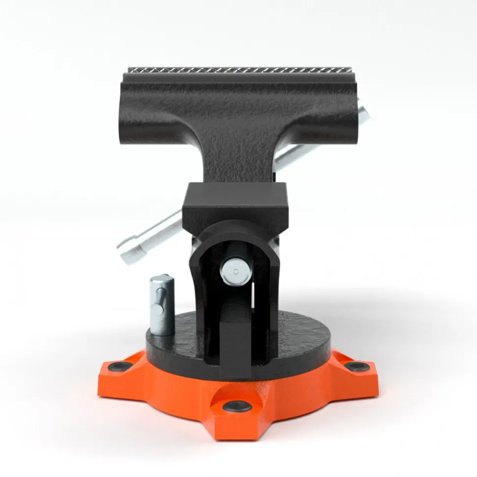 VEVOR Bench Vise, 4.5-inch Jaw Width 3.3-inch Jaw Opening , 240-Degree Swivel Locking Base Multipurpose Vise with Anvil, Heavy Duty Cast Iron Workbench Vise with Bolts & Nuts, for Drilling, Pipe Cutti