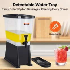 VEVOR Beverage Dispenser, 3 Gallon Drink Dispenser for Parties, Plastic Juice Dispenser with Stand Spigot Lid, Iced Tea Lemonade Juice Water Dispenser, for Restaurants, Hotels, Parties