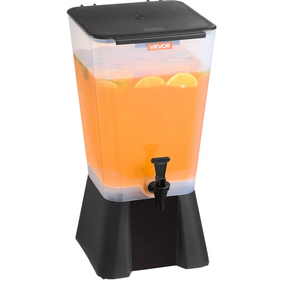 VEVOR Beverage Dispenser, 5 Gallon Drink Dispenser for Parties, Plastic Juice Dispensers with No-Drip Spigot, Iced Tea Lemonade Juice Water Dispensers, for Restaurants, Hotels, Parties