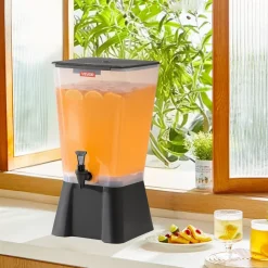 VEVOR Beverage Dispenser, 5 Gallon Drink Dispenser for Parties, Plastic Juice Dispensers with No-Drip Spigot, Iced Tea Lemonade Juice Water Dispensers, for Restaurants, Hotels, Parties