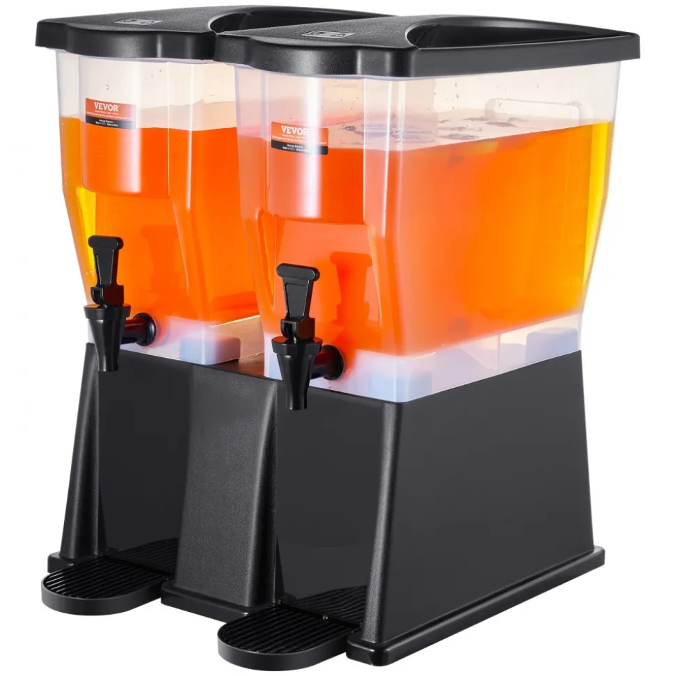 VEVOR Beverage Dispenser, 3 Gallon x 2 Drink Dispensers for Parties, Plastic Juice Dispenser with Stand Spigot Lid, Iced Tea Lemonade Juice Water Dispenser, for Restaurants, Hotels, Parties