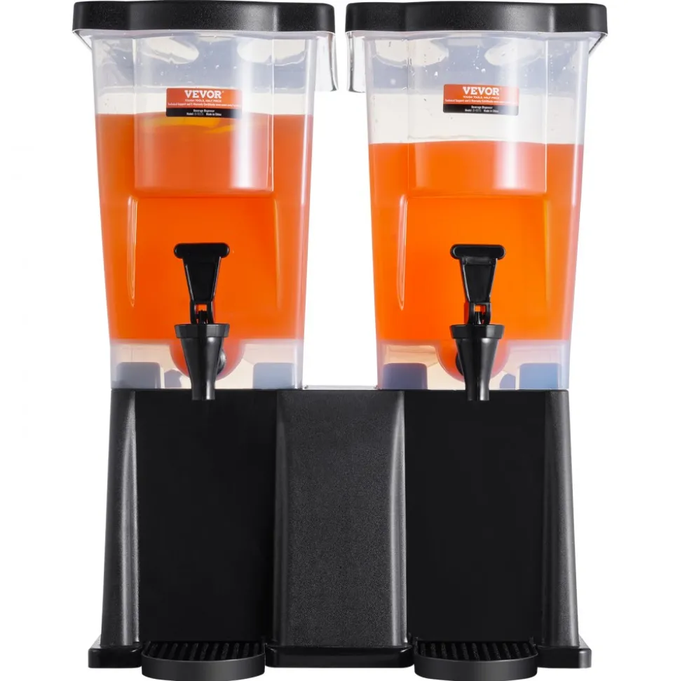 VEVOR Beverage Dispenser, 3 Gallon x 2 Drink Dispensers for Parties, Plastic Juice Dispenser with Stand Spigot Lid, Iced Tea Lemonade Juice Water Dispenser, for Restaurants, Hotels, Parties