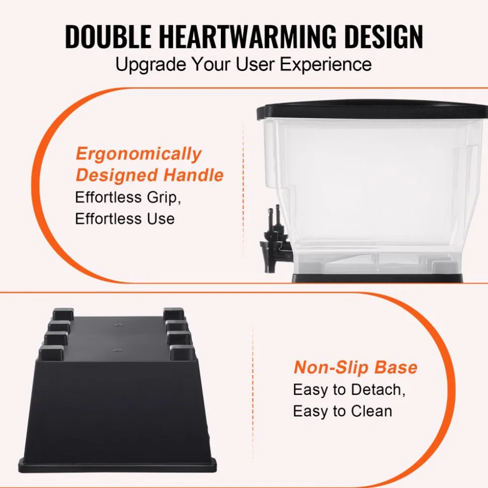 VEVOR Beverage Dispenser, 3 Gallon x 2 Drink Dispensers for Parties, Plastic Juice Dispenser with Stand Spigot Lid, Iced Tea Lemonade Juice Water Dispenser, for Restaurants, Hotels, Parties