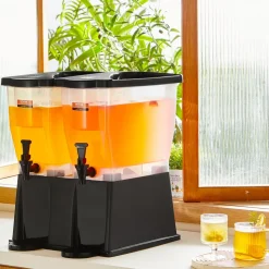 VEVOR Beverage Dispenser, 3 Gallon x 2 Drink Dispensers for Parties, Plastic Juice Dispenser with Stand Spigot Lid, Iced Tea Lemonade Juice Water Dispenser, for Restaurants, Hotels, Parties