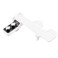 VEVOR Bidet Attachment for Toilet, Hot & Cold Non-Electric Water Sprayer - Dual Retractable Nozzles, Adjustable Water Pressure, 0.3’’ Ultra Thin Bidet Toilet Seat Attachment for Rear and Feminine Wash
