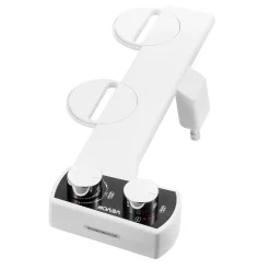 VEVOR Bidet Attachment for Toilet, Non-Electric Bidet Toilet Seat Attachment - Dual Retractable Nozzles, Adjustable Water Pressure,  Easily Installed Cold Water Sprayer for Rear Feminine Wash, White