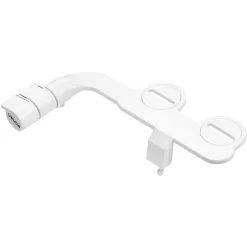 VEVOR Bidet Attachment for Toilet, Self-Cleaning Bidet Toilet Seat Attachment - Dual Retractable Nozzles, Adjustable Water Pressure, Easily Installed Cold Water Sprayer for Rear Feminine Wash, White