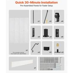 VEVOR Bifold Barn Door, 48