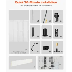 VEVOR Bifold Barn Door, 72