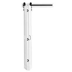 VEVOR Bifold Barn Door, 36" x 84", MDF Bi-Fold Sliding Closet Doors, Hardware Kit Included, H-Frame Space-Saving Design, Need to Assemble, for Bedroom, Living Room, Wardrobe and Room Divider, White