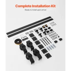 VEVOR Bi-Folding Sliding Barn Door Hardware Track Kit, 60