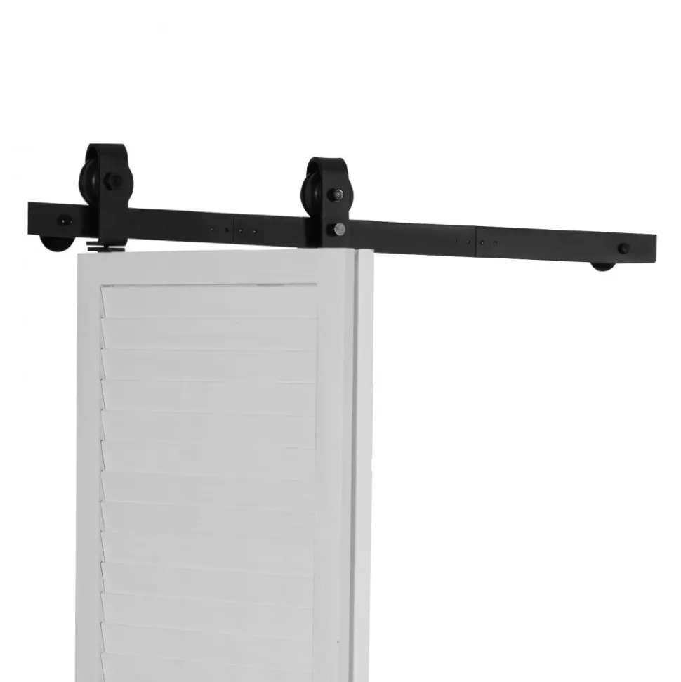 VEVOR Bi-Folding Sliding Barn Door Hardware Track Kit, 36" Top Mount Track Kit, Slide Smoothly & Quietly, Heavy Duty, Easy to Install, Suitable for Two 16" Closet Pantry Laundry Doors (Not Included)