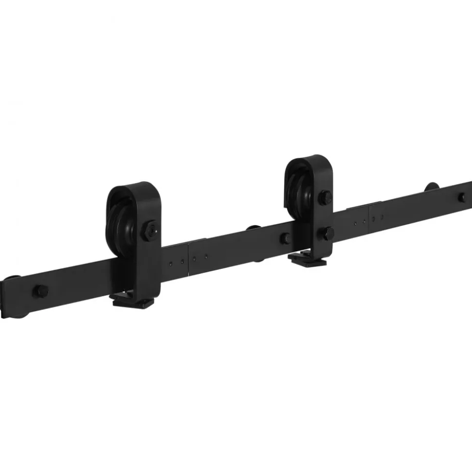 VEVOR Bi-Folding Sliding Barn Door Hardware Track Kit, 36" Top Mount Track Kit, Slide Smoothly & Quietly, Heavy Duty, Easy to Install, Suitable for Two 16" Closet Pantry Laundry Doors (Not Included)
