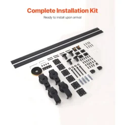 VEVOR Bi-Folding Sliding Barn Door Hardware Track Kit, 52" Top Mount Track Kit, Slide Smoothly & Quietly, Heavy Duty, Easy to Install, Suitable for Two 24" Closet Pantry Laundry Doors (Not Included)