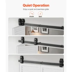 VEVOR Bi-Folding Sliding Barn Door Hardware Track Kit, 40