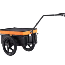 VEVOR Bike Cargo Trailer, 88 lbs Load Capacity, Heavy-Duty Bicycle Wagon Cart, Foldable Compact Storage with Universal Hitch, Waterproof Cover, 16
