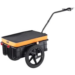 VEVOR Bike Cargo Trailer, 88 lbs Load Capacity, Heavy-Duty Bicycle Wagon Cart, Foldable Compact Storage with Universal Hitch, Waterproof Cover, 16