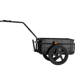 VEVOR Bike Cargo Trailer, 88 lbs Load Capacity, Heavy-Duty Bicycle Wagon Cart, Foldable Compact Storage with Universal Hitch, Waterproof Cover, 16