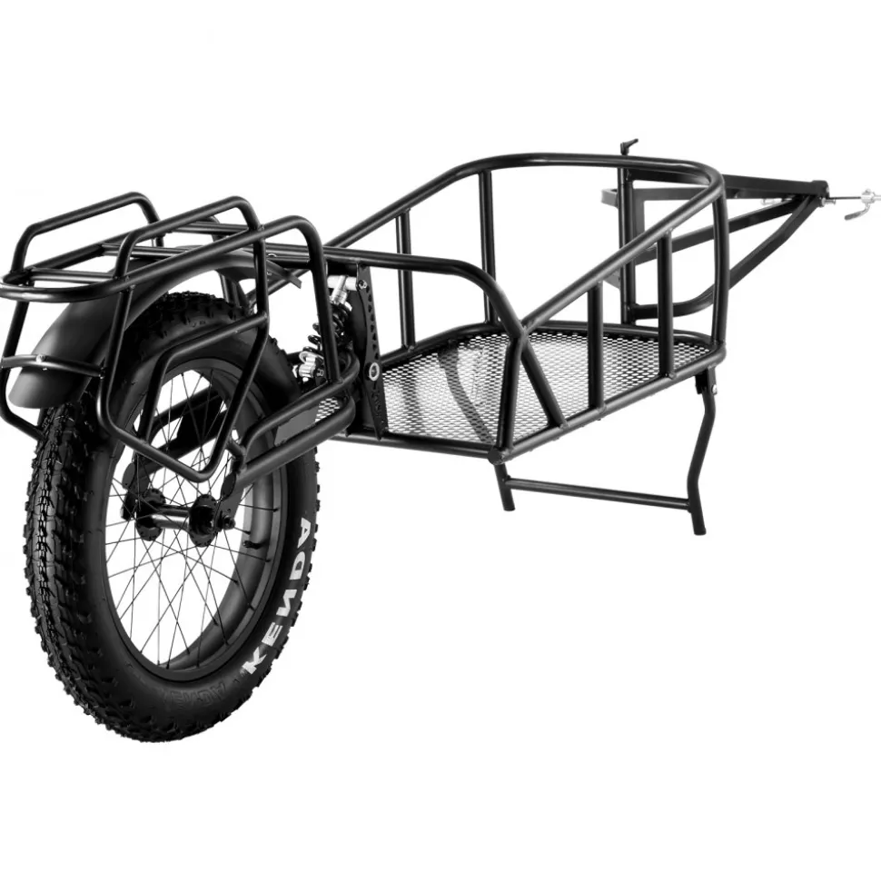 VEVOR Bike Cargo Trailer, 70 lbs Load Capacity, Heavy-Duty Bicycle Wagon Cart, Compact Storage & Quick Release Structure with Universal Hitch, 20" Wheels, Fits Most Bike Wheels, Carbon Steel Frame