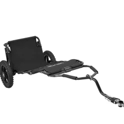 VEVOR Bike Cargo Trailer 60 lbs Load 3-in-1 Bicycle Wagon Cart Folding, Backpack/Trailer/Pushcart Mode with 12-Inch Wheels, Foldable Carbon Steel Frame, Fits 22-28 in Bike Wheels, for Carrying Cargo