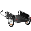 VEVOR Bike Cargo Trailer, 100 lbs Load Capacity, Heavy-Duty Bicycle Wagon Cart, Foldable Compact Storage & Quick Release with Universal Hitch, 16" Wheels, Safe Reflectors, Fits 22"-28" Bike Wheels