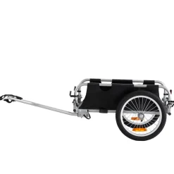 VEVOR Bike Cargo Trailer, 100 lbs Load Capacity, Heavy-Duty Bicycle Wagon Cart, Foldable Compact Storage & Quick Release with Universal Hitch, 16