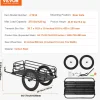 VEVOR Bike Cargo Trailer, 275 lbs Load Capacity, Heavy-Duty Bicycle Wagon Cart, Foldable Compact Storage & Quick Release with Universal Hitch, 20" Wheels, Fits Most Bike Wheels, Carbon Steel Frame