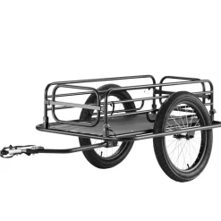VEVOR Bike Cargo Trailer, 275 lbs Load Capacity, Heavy-Duty Bicycle Wagon Cart, Foldable Compact Storage & Quick Release with Universal Hitch, 20
