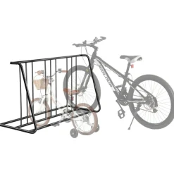 VEVOR Bike Rack, Fits Tire Width 3 Inch/76.2 mm, Carbon Steel Double-Sided Grid Bike Rack Stand, Freestanding Bicycle Storage Holder for Curbside, Garage, Indoor, Outdoor Parking, 6-Bicycle Capacity