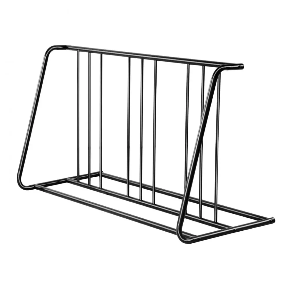 VEVOR Bike Rack, Fits Tire Width 3 Inch/76.2 mm, Carbon Steel Double-Sided Grid Bike Rack Stand, Freestanding Bicycle Storage Holder for Curbside, Garage, Indoor, Outdoor Parking, 6-Bicycle Capacity