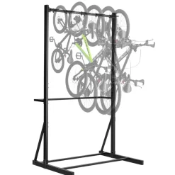 VEVOR Bike Rack, 300LBS/136KG Capacity for up to 5 Bikes, Freestanding Bike Storage Rack, Carbon Steel Vertical Bicycle Stand for Home, Yard, Garage, Living Room, Indoor/Outdoor Bicycle Storage Stand