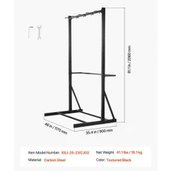 VEVOR Bike Rack, 300LBS/136KG Capacity for up to 5 Bikes, Freestanding Bike Storage Rack, Carbon Steel Vertical Bicycle Stand for Home, Yard, Garage, Living Room, Indoor/Outdoor Bicycle Storage Stand