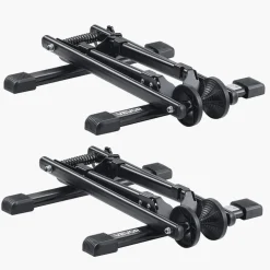VEVOR Bike Racks 2 Pack, Fits 20 to 29 Inch Mountain & Road Bikes, Alloy Steel Rust-Resistant Bike Floor Stand Rack, Foldable Bicycle Stand for Entryway, Garage, Home Bikes Parking & Storage, Black