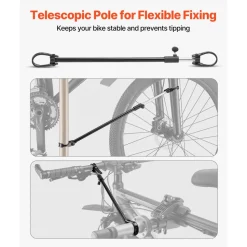 VEVOR Bike Repair Stand, 88 lb Heavy-duty Bicycle Work Stand with 41.3-59.8 in Adjustable Height & Magnetic Tool Tray, Foldable Bicycle Maintenance Rack, Shop Home Mechanics for Mountain & Road Bike