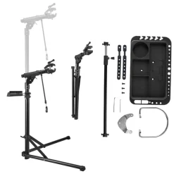 VEVOR Bike Repair Stand, 85 lb Heavy-duty Bicycle Work Stand with 40.7-64.1 in Adjustable Height & Magnetic Tool Tray, Foldable Bicycle Maintenance Rack, Shop Home Mechanics for Mountain & Road Bike