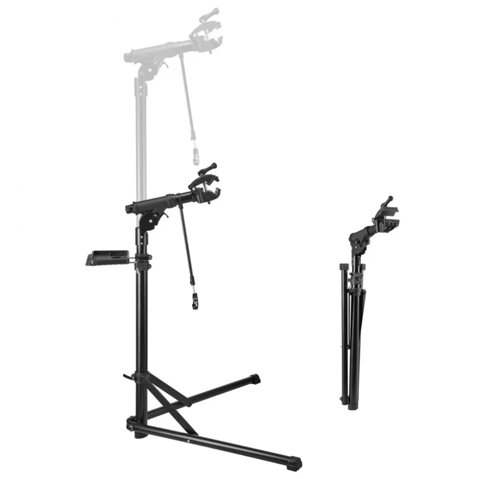 VEVOR Bike Repair Stand, 85 lb Heavy-duty Bicycle Work Stand with 40.7-64.1 in Adjustable Height & Magnetic Tool Tray, Foldable Bicycle Maintenance Rack, Shop Home Mechanics for Mountain & Road Bike
