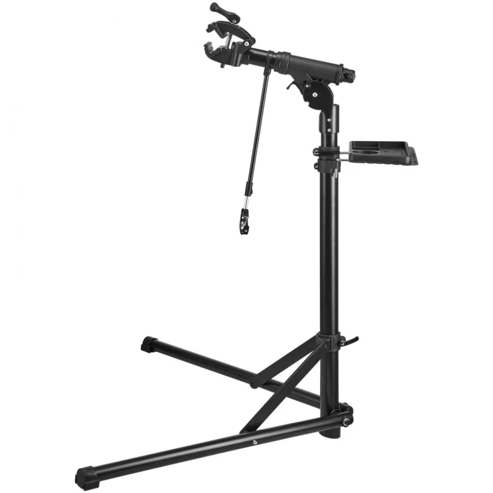 VEVOR Bike Repair Stand, 85 lb Heavy-duty Bicycle Work Stand with 40.7-64.1 in Adjustable Height & Magnetic Tool Tray, Foldable Bicycle Maintenance Rack, Shop Home Mechanics for Mountain & Road Bike