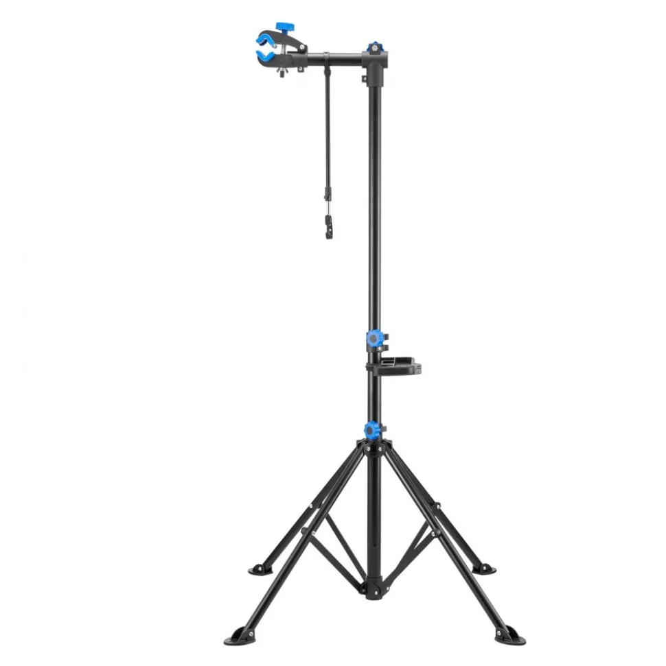 VEVOR Bike Repair Stand, 66 lb Heavy-duty Bicycle Work Stand with 32.8-56.6 in Adjustable Height & Magnetic Tool Tray, Foldable Bicycle Maintenance Rack, Shop Home Mechanics for Mountain & Road Bike
