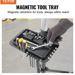 VEVOR Bike Repair Stand, 66 lbs Heavy-duty Aluminum Bicycle Repair Stand, Adjustable Height Bike Maintenance Workstand with Magnetic Tool Tray Telescopic Arm, Foldable Bike Work Stand for Home, Shops