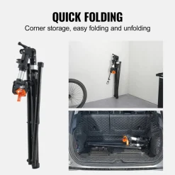 VEVOR Bike Repair Stand, 66 lbs Heavy-duty Aluminum Bicycle Repair Stand, Adjustable Height Bike Maintenance Workstand with Magnetic Tool Tray Telescopic Arm, Foldable Bike Work Stand for Home, Shops