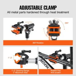 VEVOR Bike Repair Stand, 66 lbs Heavy-duty Aluminum Bicycle Repair Stand, Adjustable Height Bike Maintenance Workstand with Magnetic Tool Tray Telescopic Arm, Foldable Bike Work Stand for Home, Shops