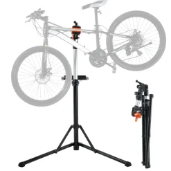 VEVOR Bike Repair Stand, 66 lbs Heavy-duty Aluminum Bicycle Repair Stand, Adjustable Height Bike Maintenance Workstand with Magnetic Tool Tray Telescopic Arm, Foldable Bike Work Stand for Home, Shops